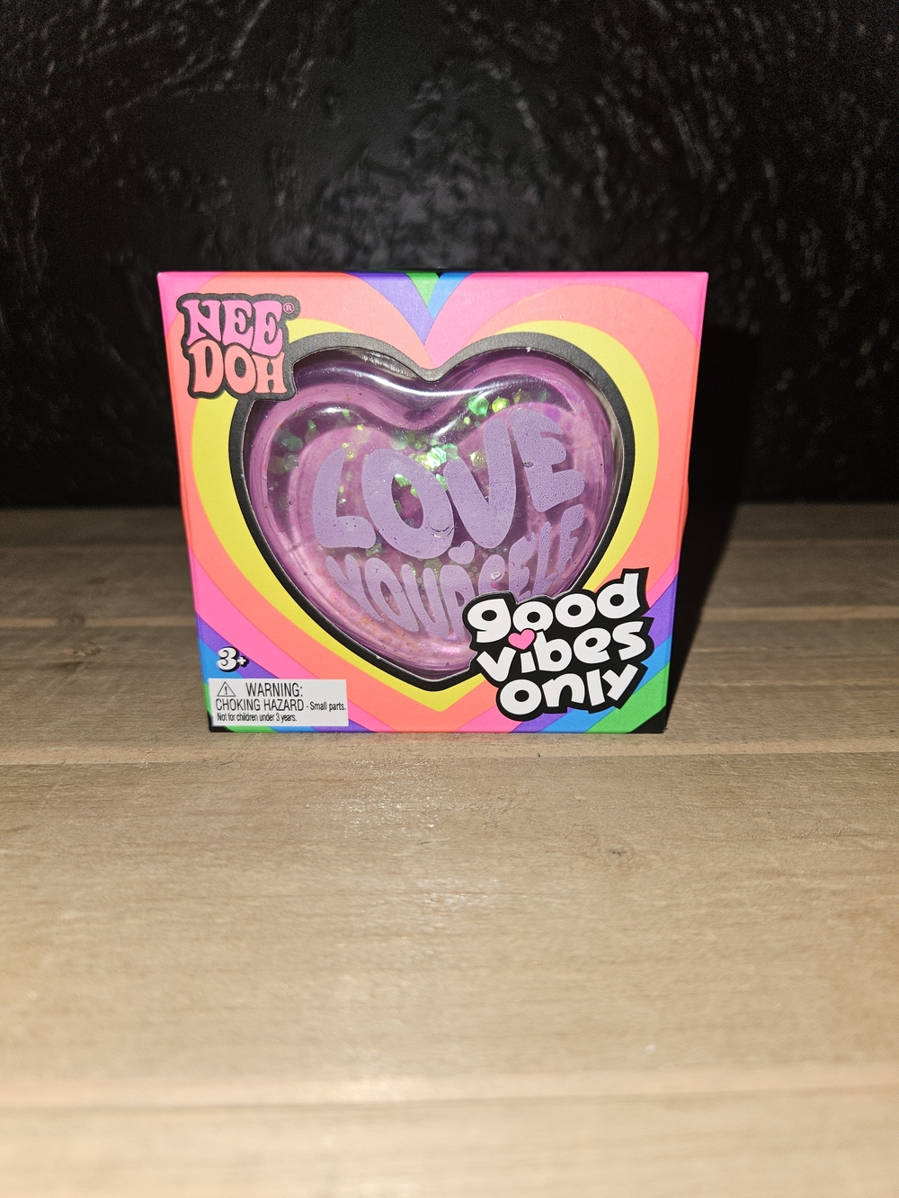 PURPLE NeeDoh Good Vibes – "Love Yourself" Heart ✨💜